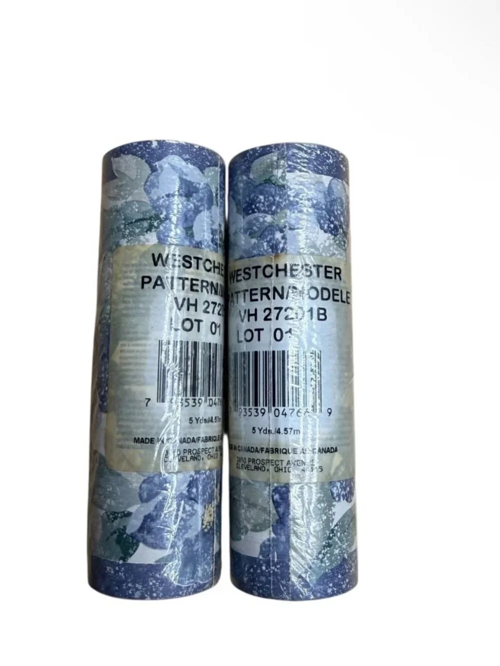 Vintage Wallpaper Border Westchester 2 Rolls Blue White Floral Cottage Chic New